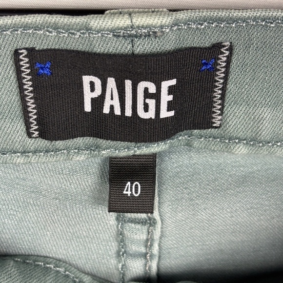 Paige Men Straight Leg Federal Pants Sz 40x30 VTG Rain Water Stretch Casual Pant - Picture 5 of 13